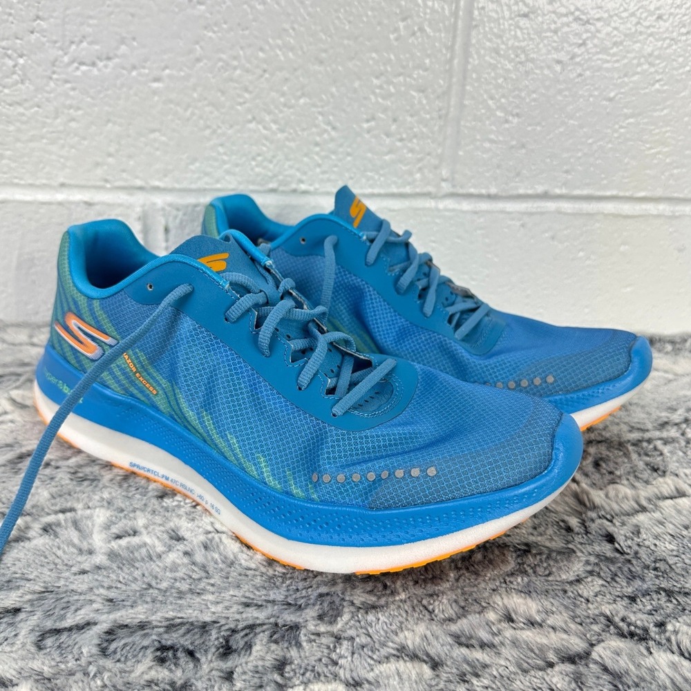 Skechers GOrun Razor Excess Blue‎ Orange Hyper Burst / Womens Size 10